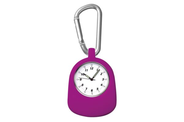 FunWatch brombeer mit silbernen Karabiner